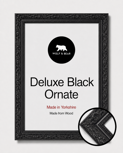 Deluxe Ornate Black Frame Wood Collection