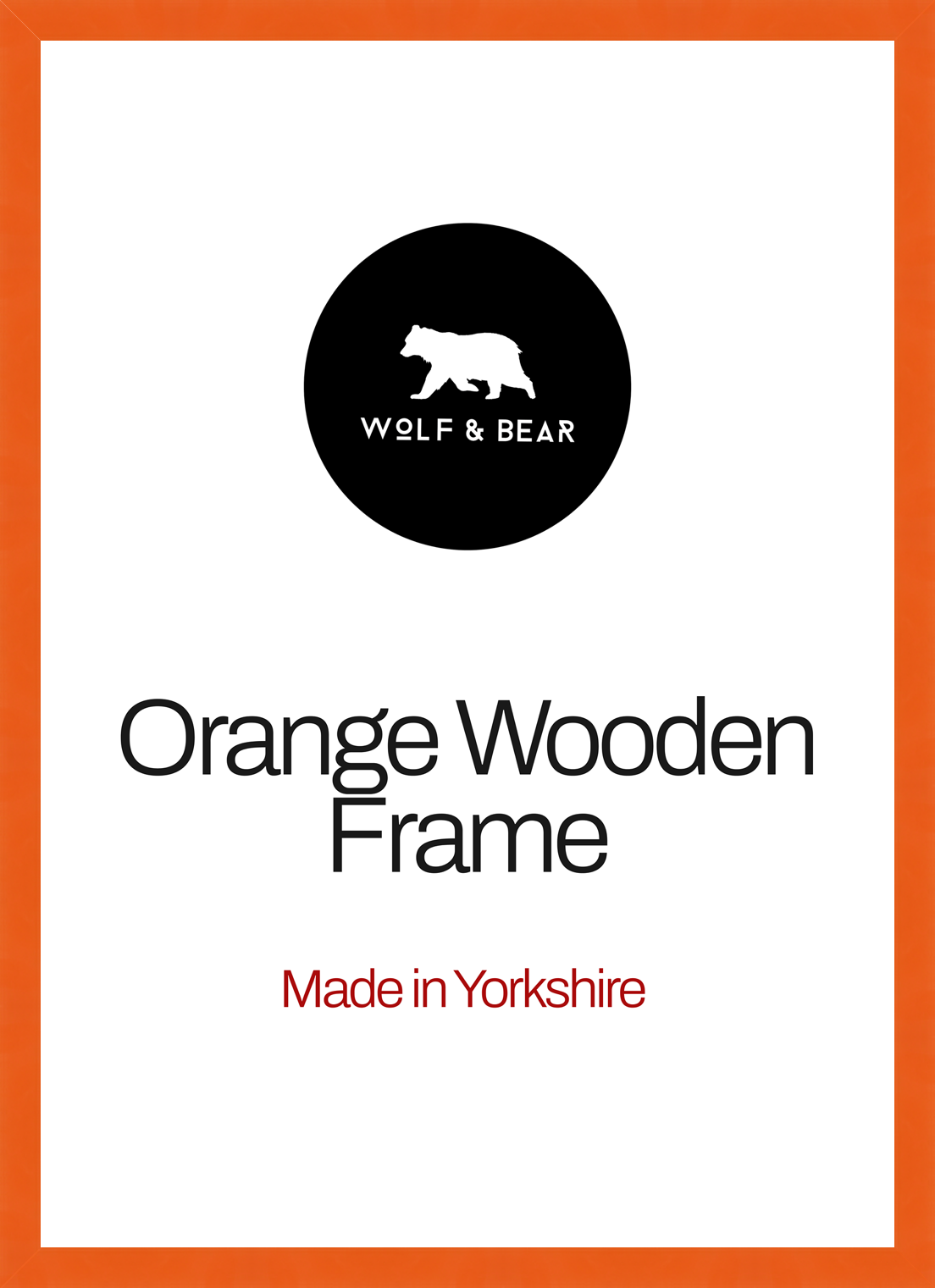 Solid Wood Orange Frame