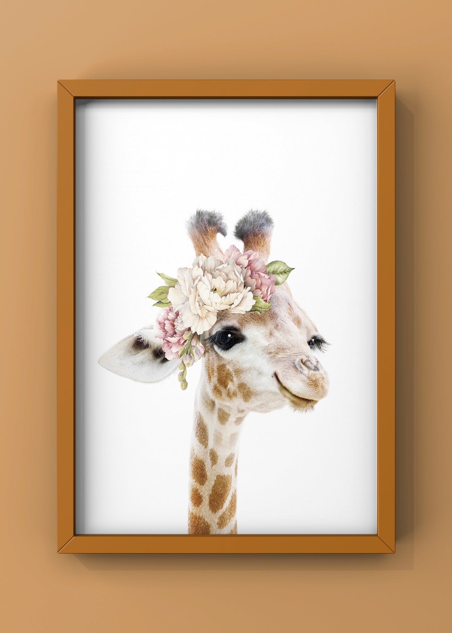 Floral Baby Giraffe By Lola Peacock