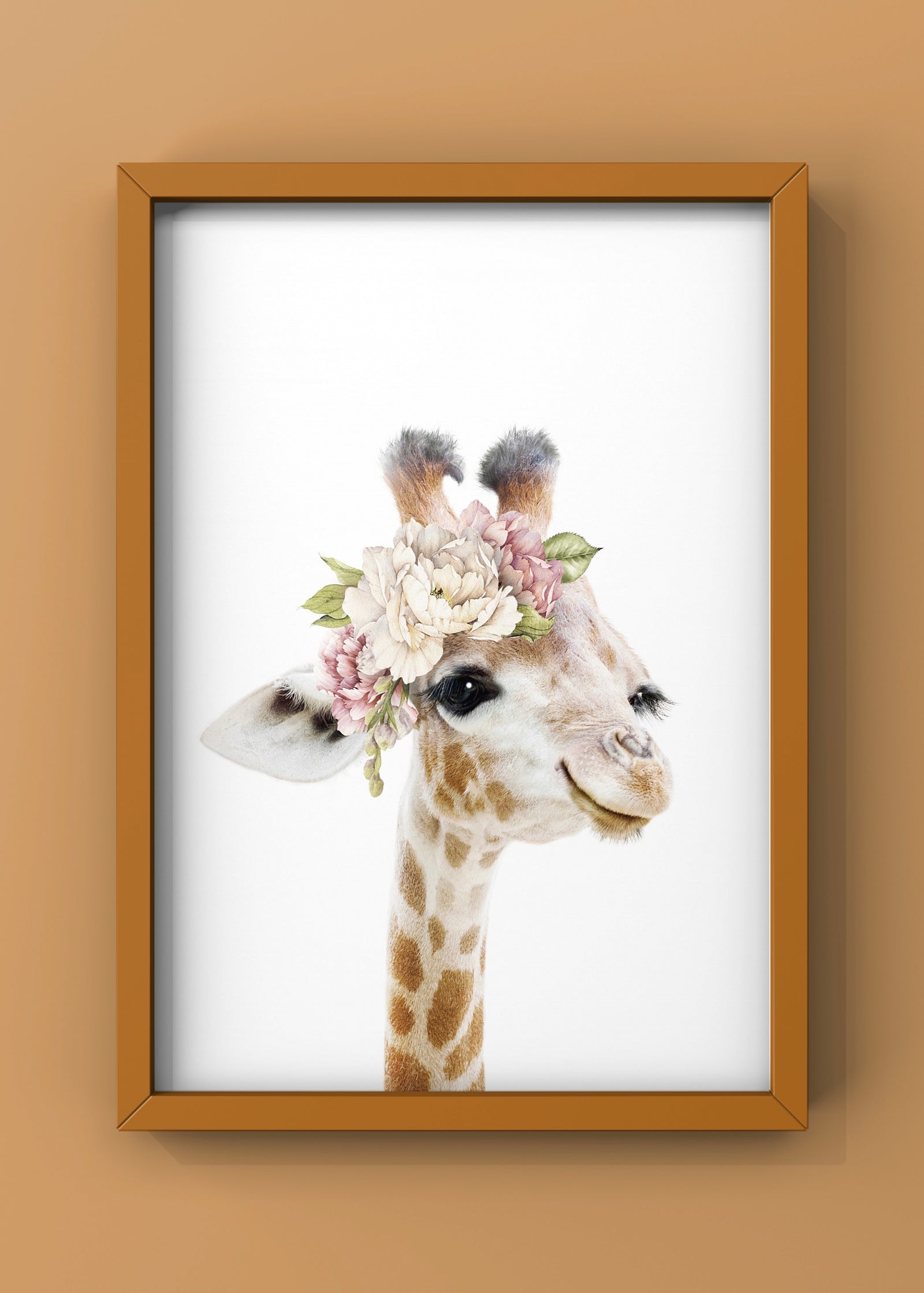 Floral Baby Giraffe By Lola Peacock