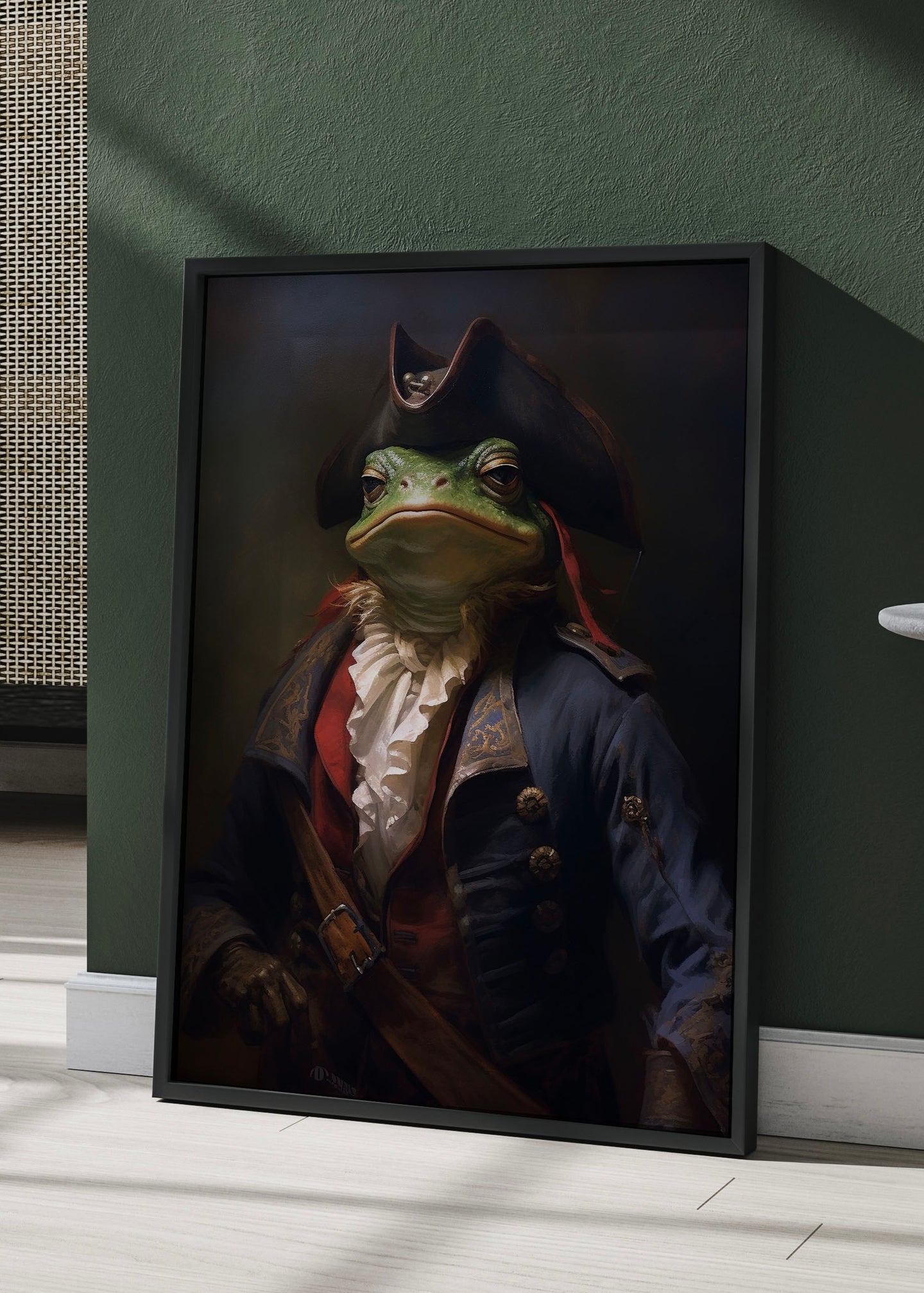 Captain Frog | Pirate Mr Frog | Altered Animal Portrait Wall Art