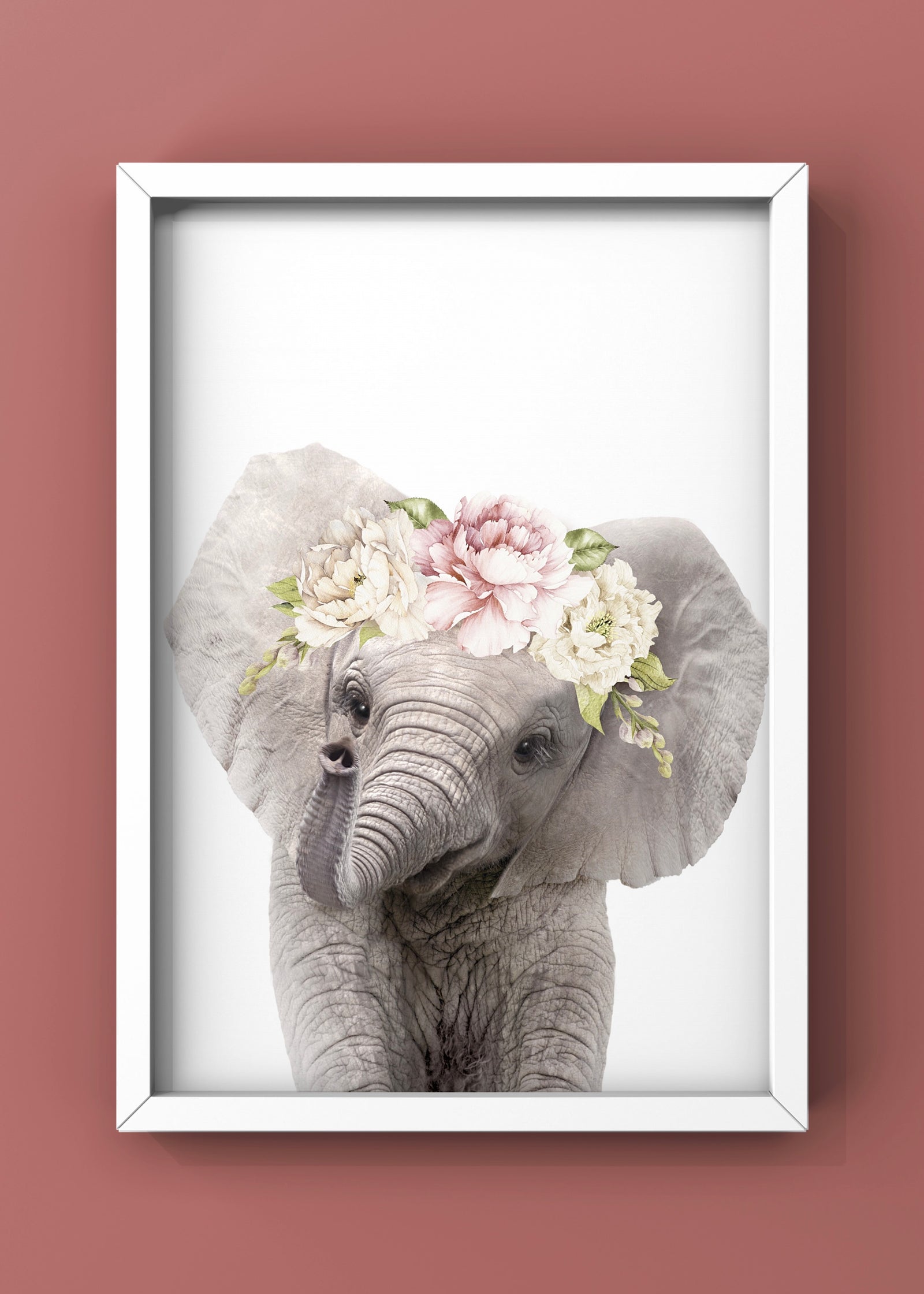 Floral Baby Elephant By Lola Peacock