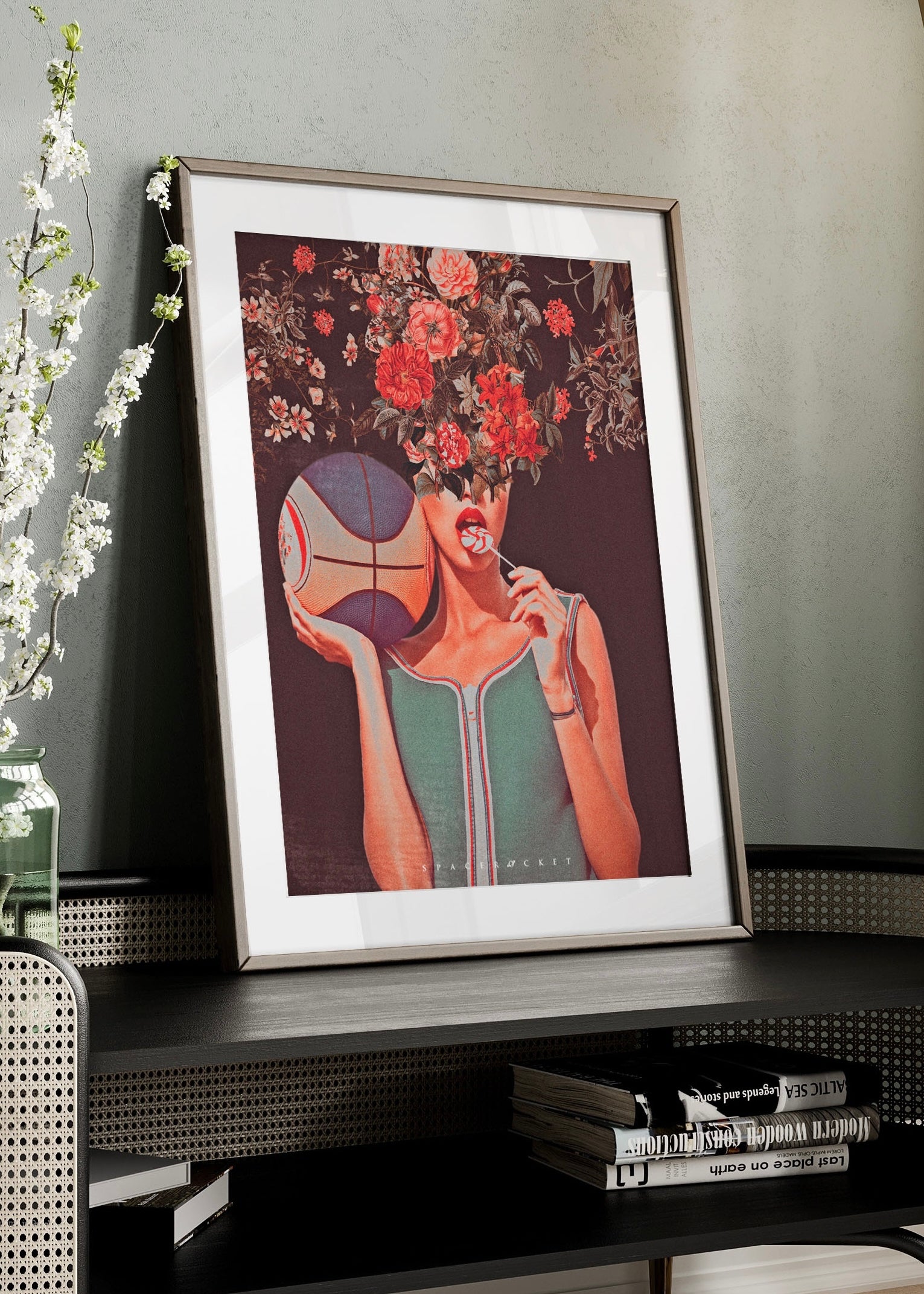 Space Basketball Art Print #1 By spacerocket art