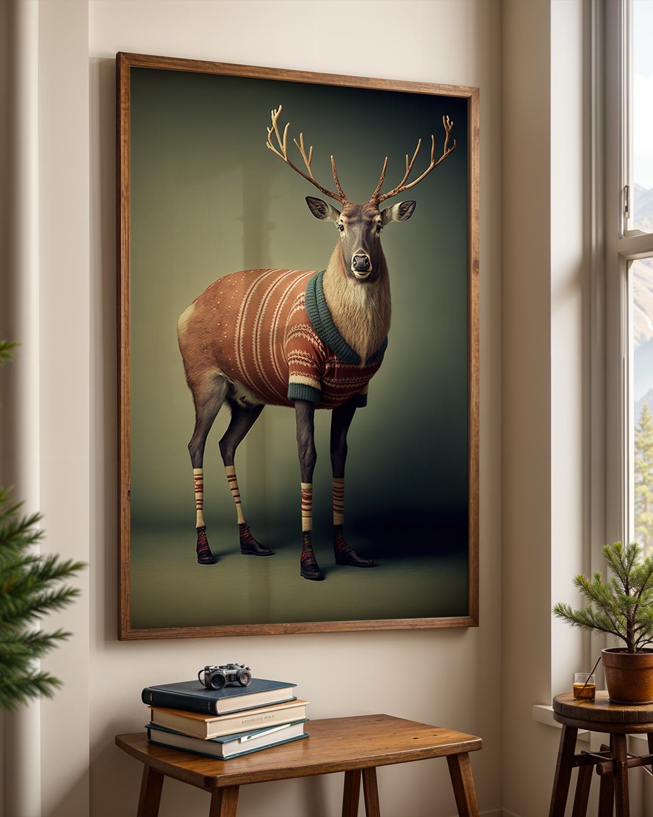The Winter Stag Wall Art