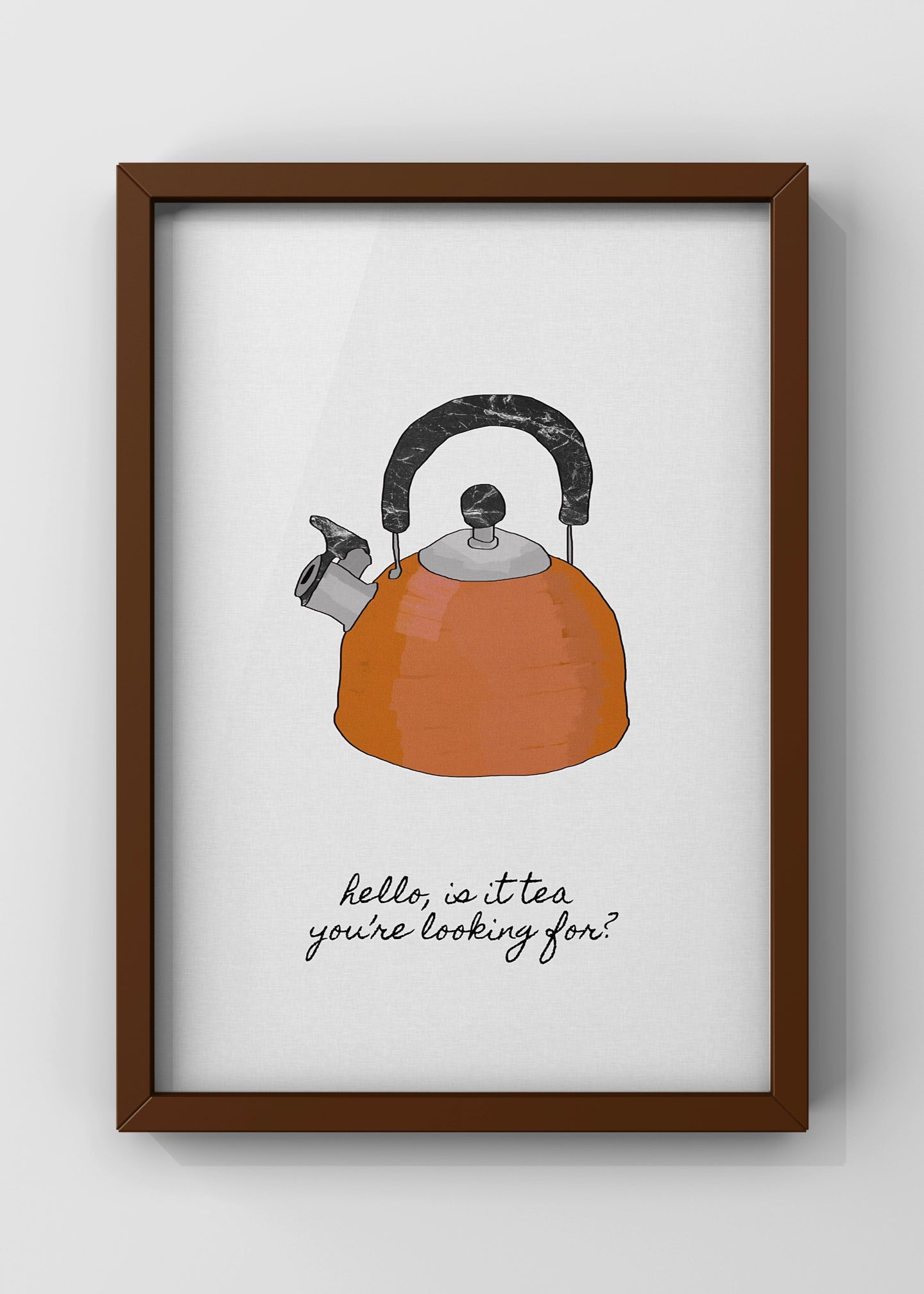 Hello Is It Tea Quote Kitchen Wall Art By Orara Studio