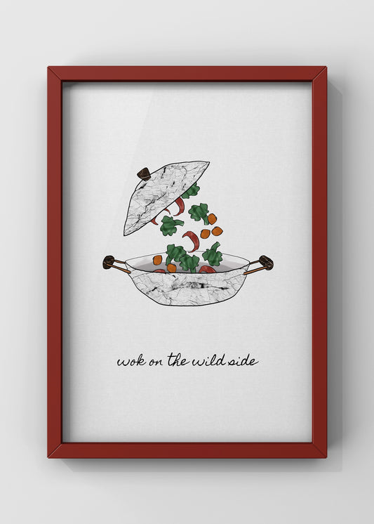Wok On the Wild Side | kitchen wall art