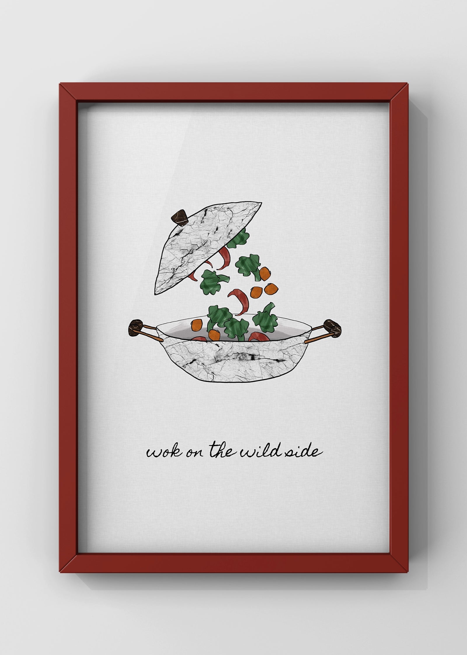 Wok On the Wild Side | kitchen wall art