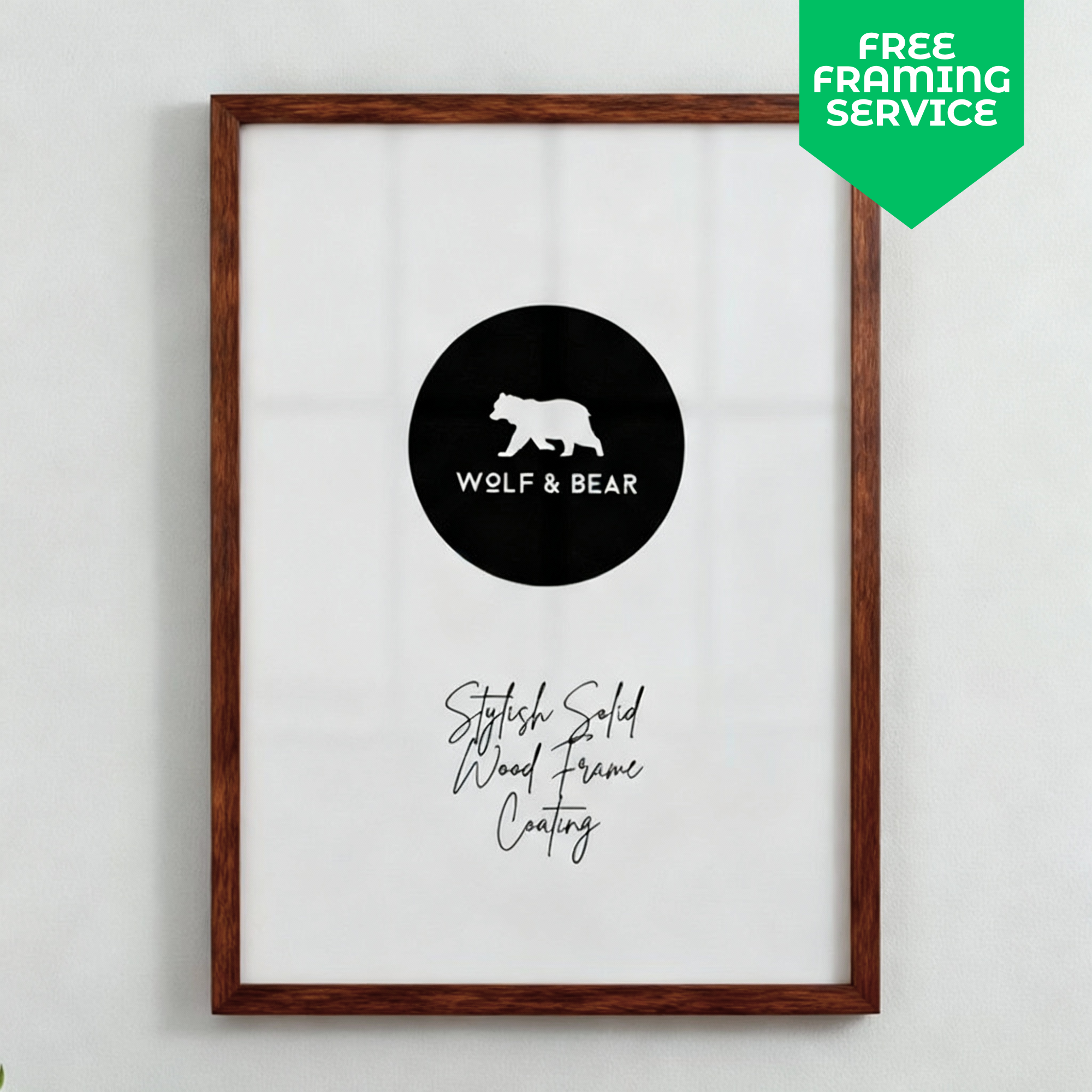 Solid Wood Walnut Frame