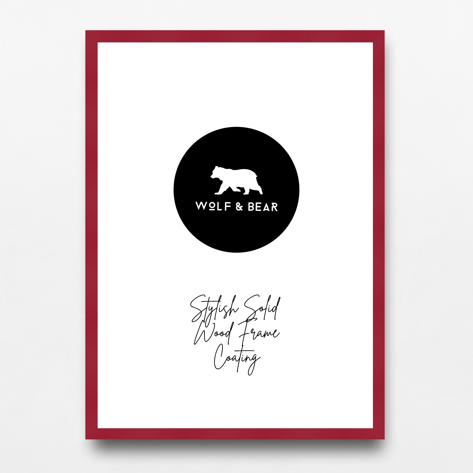 Solid Wood Red Frame