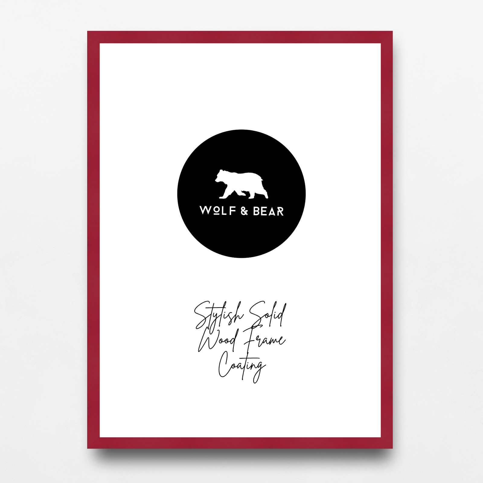 Solid Wood Red Frame
