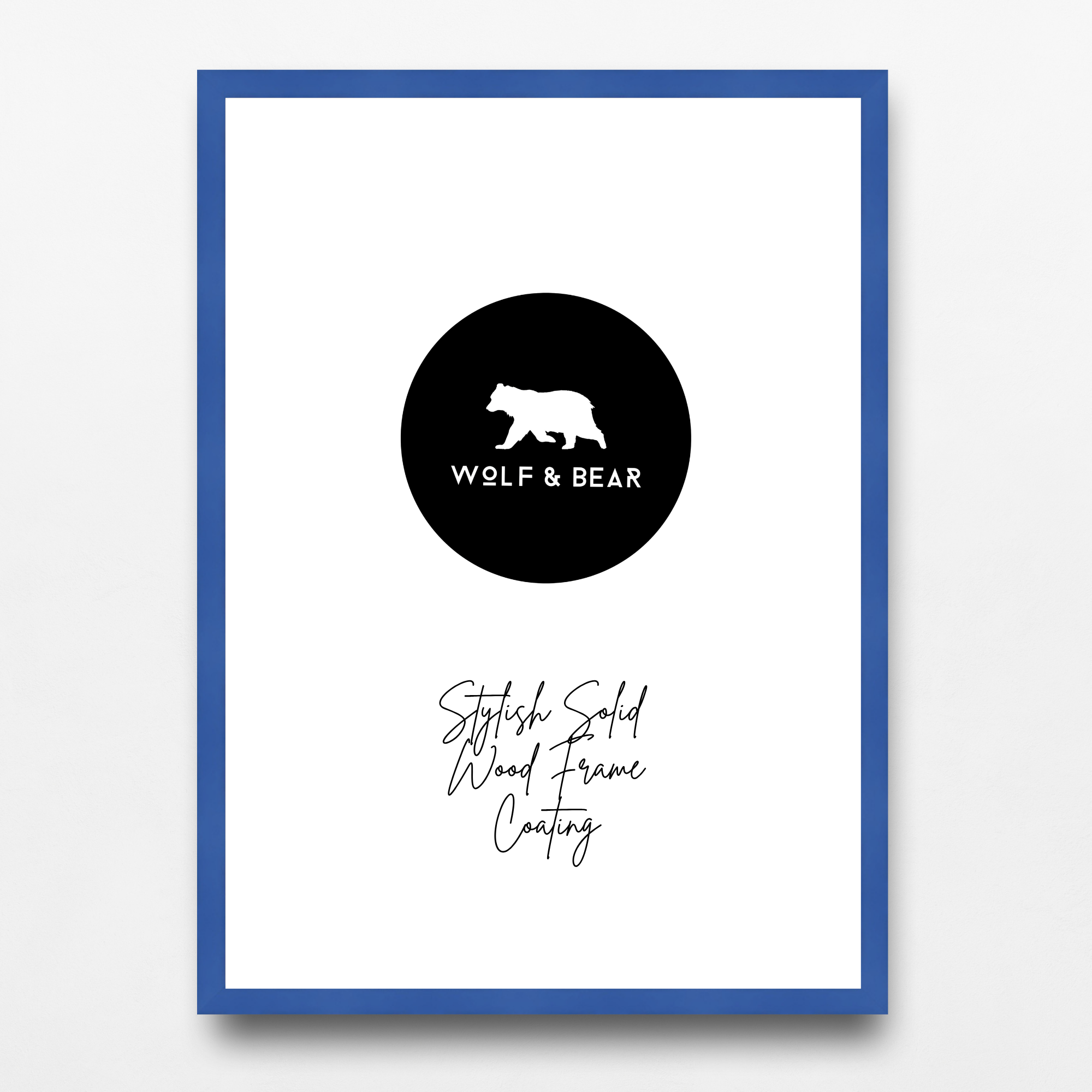 Solid Wood Blue Frame
