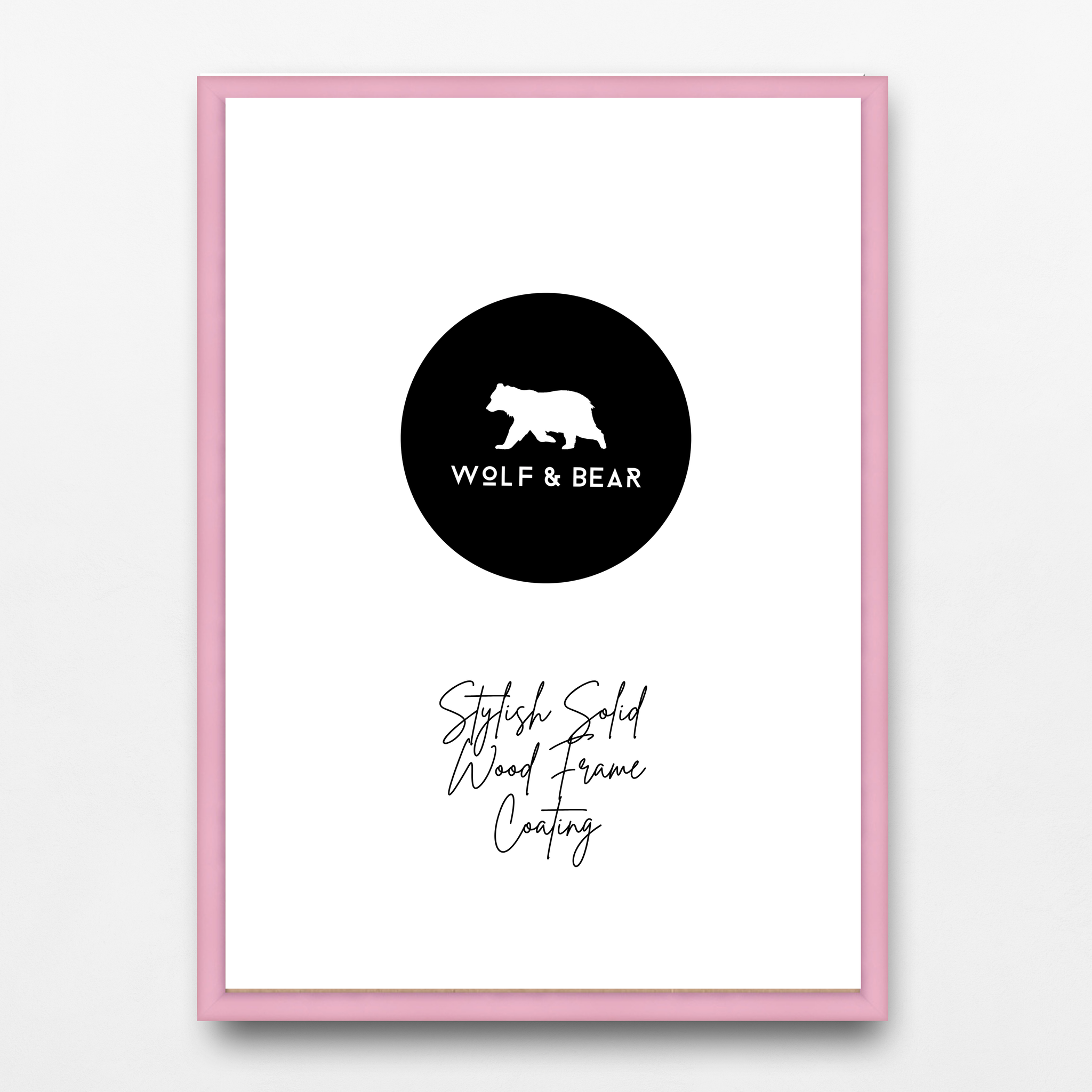 Solid Wood Pink Frame