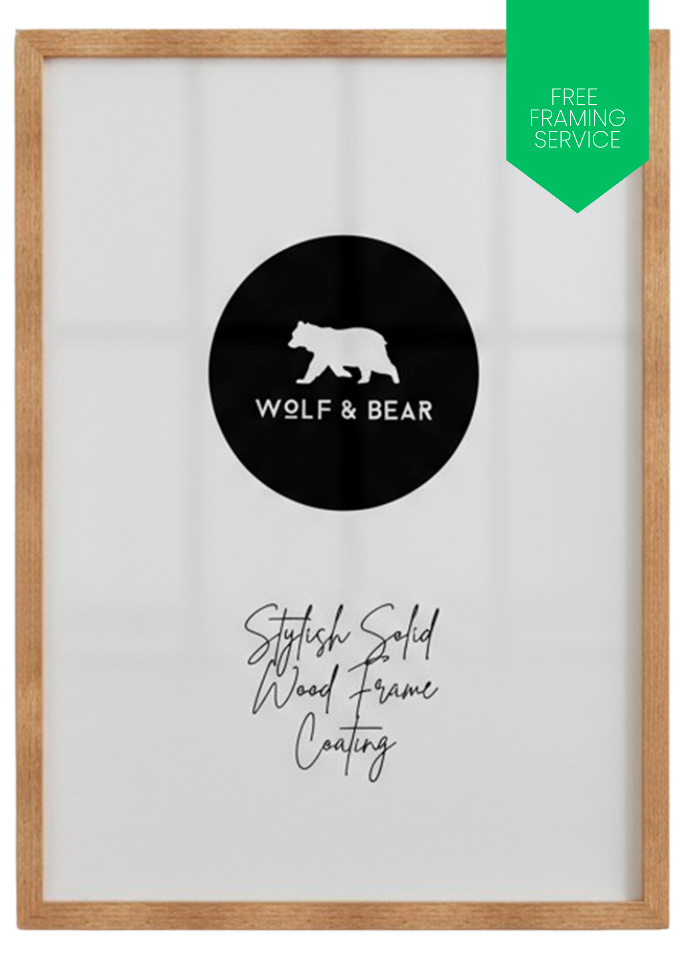 Solid Wood Oak Frame