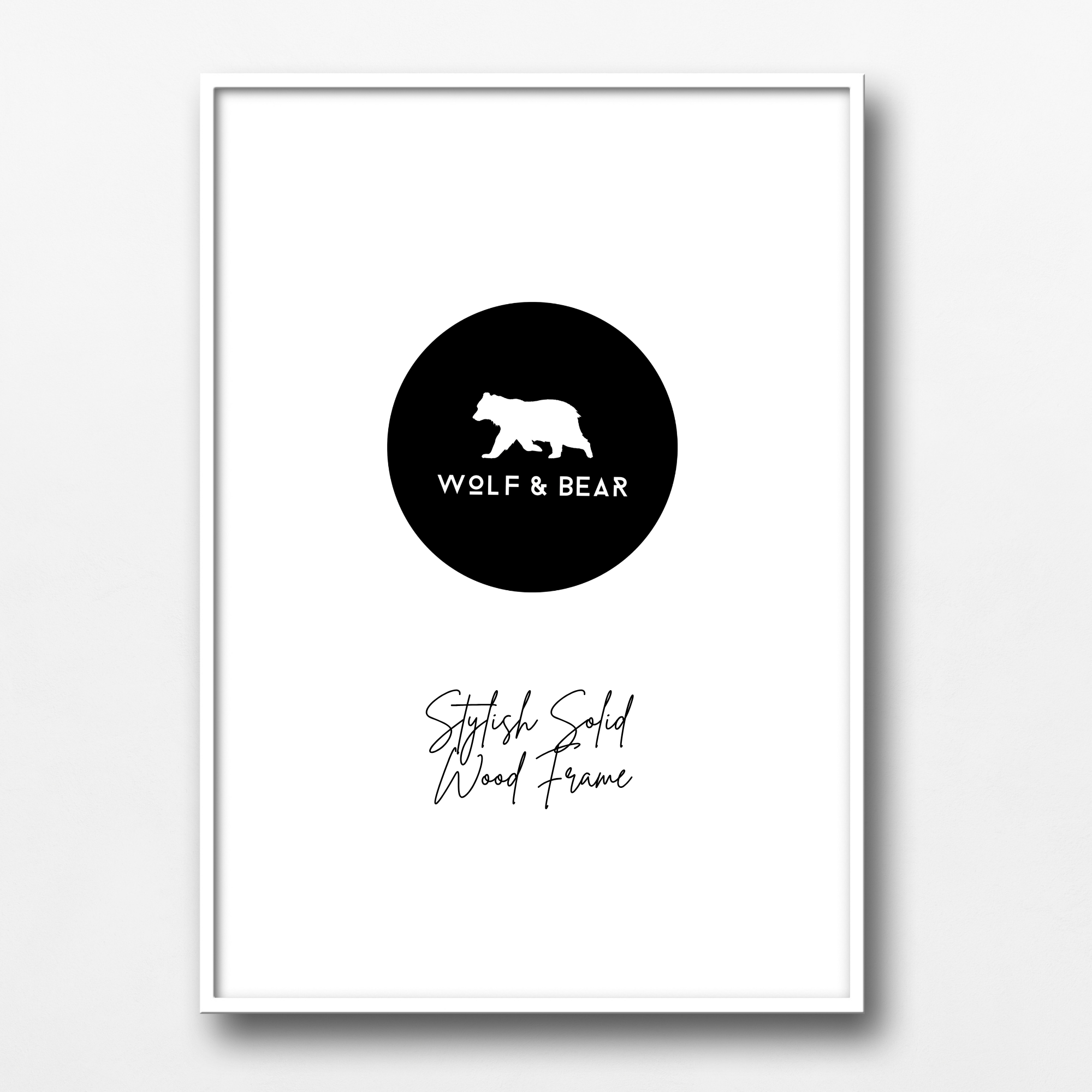 Solid Wood White Frame