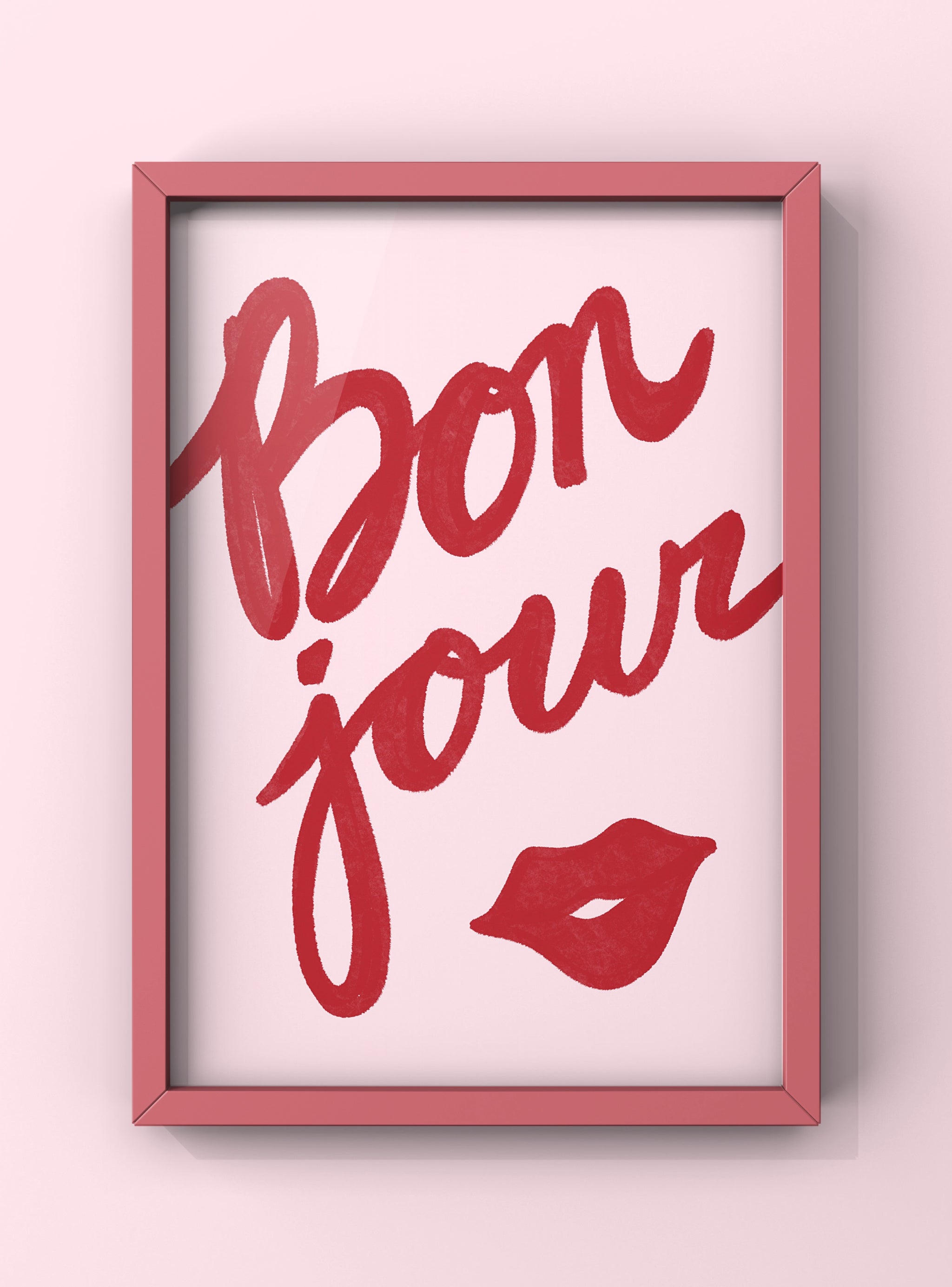 Bonjour Lip | Quote Illustration | By Athene Fritsch