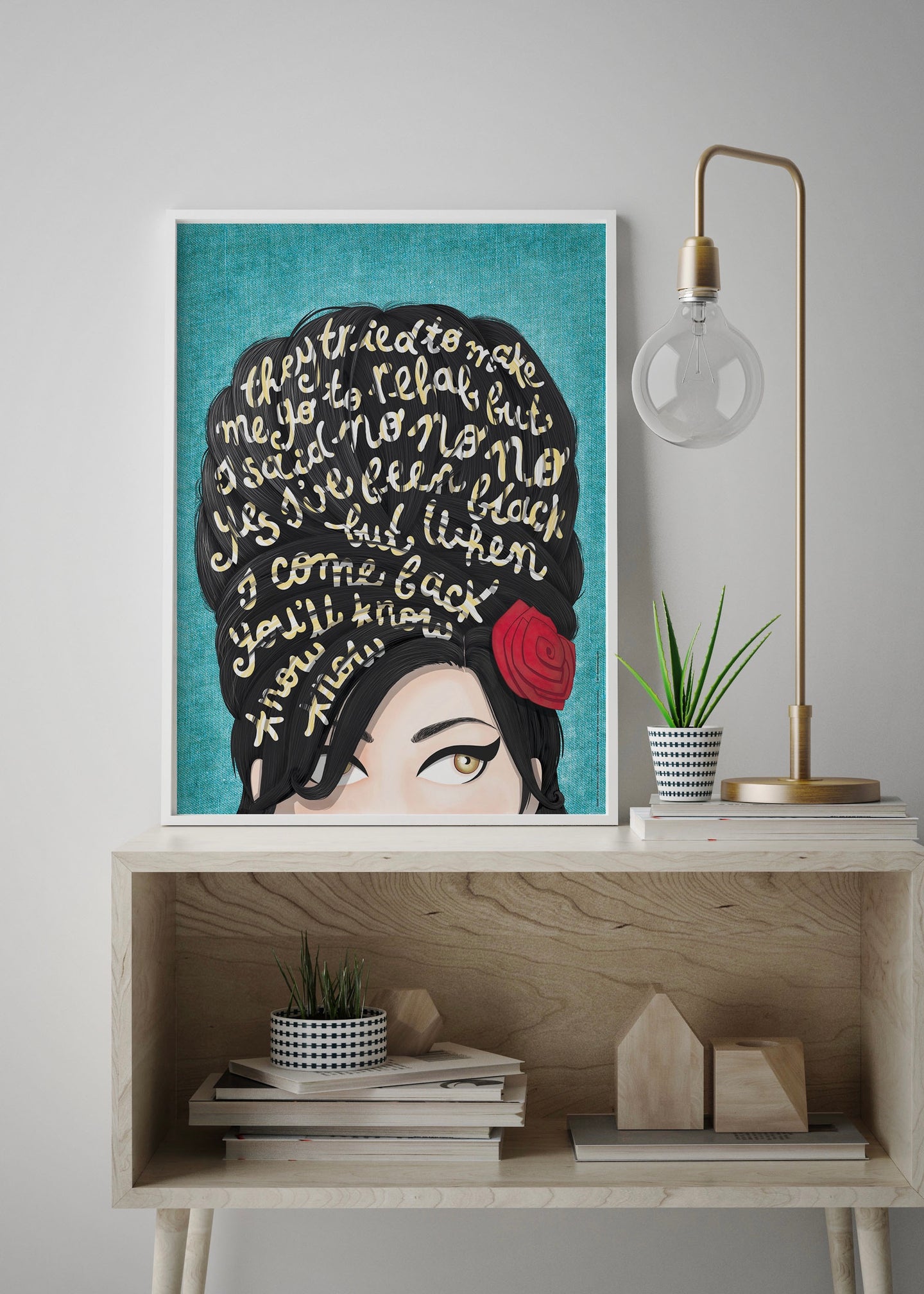 Rehab Amy Winehouse Quote Print By Nour Tohme