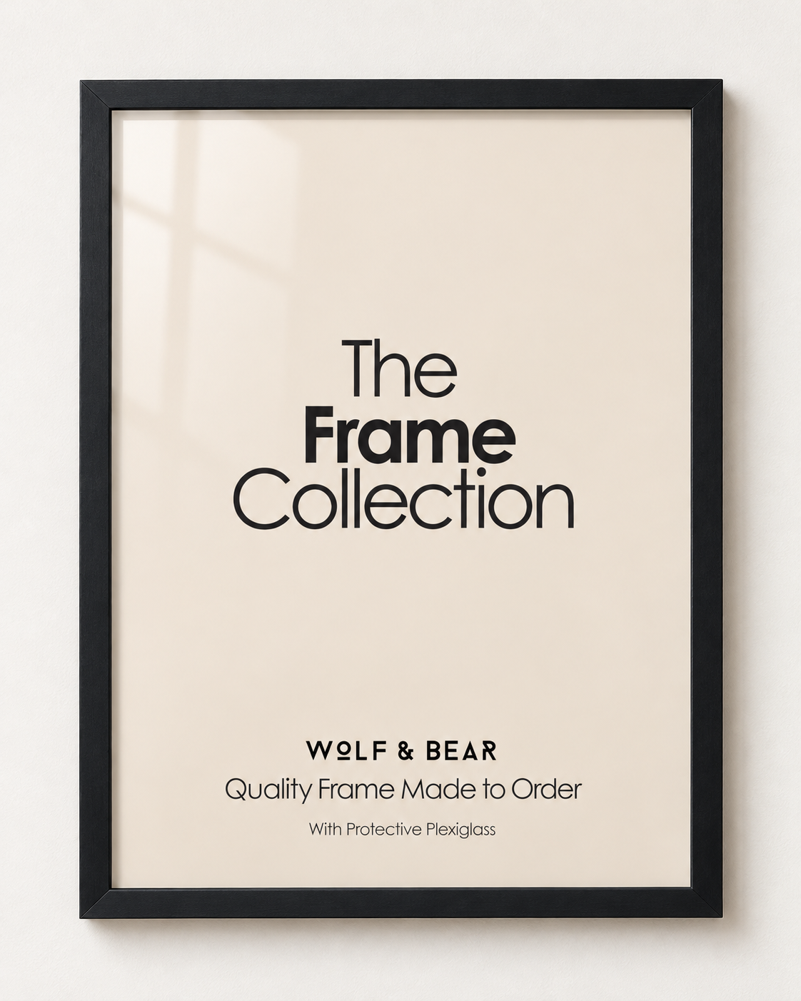 Solid Wood Smooth Black Frame