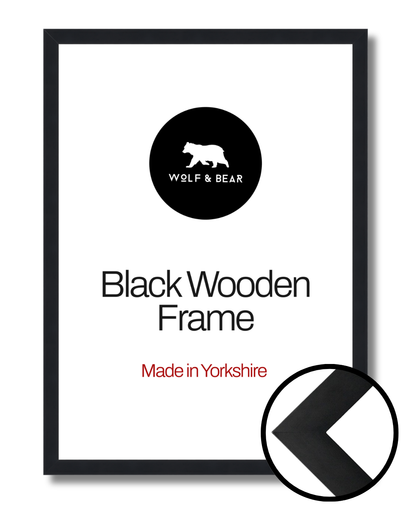 Solid Wood Smooth Black Frame