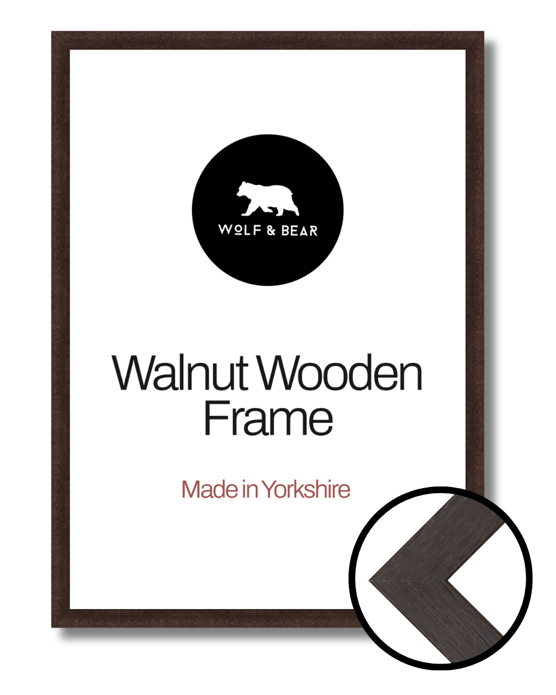 Solid Wood Walnut Frame