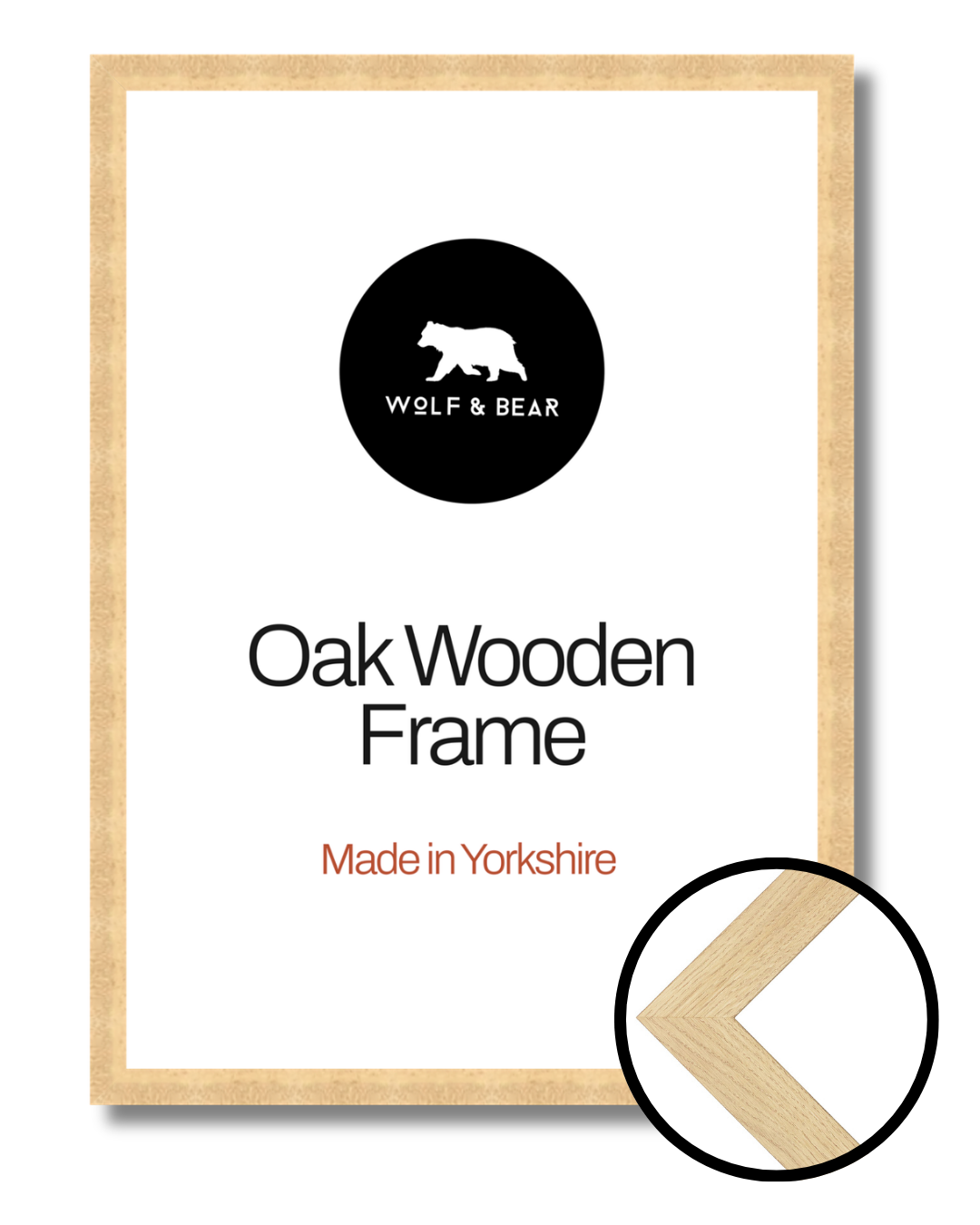 Solid Wood Oak Frame