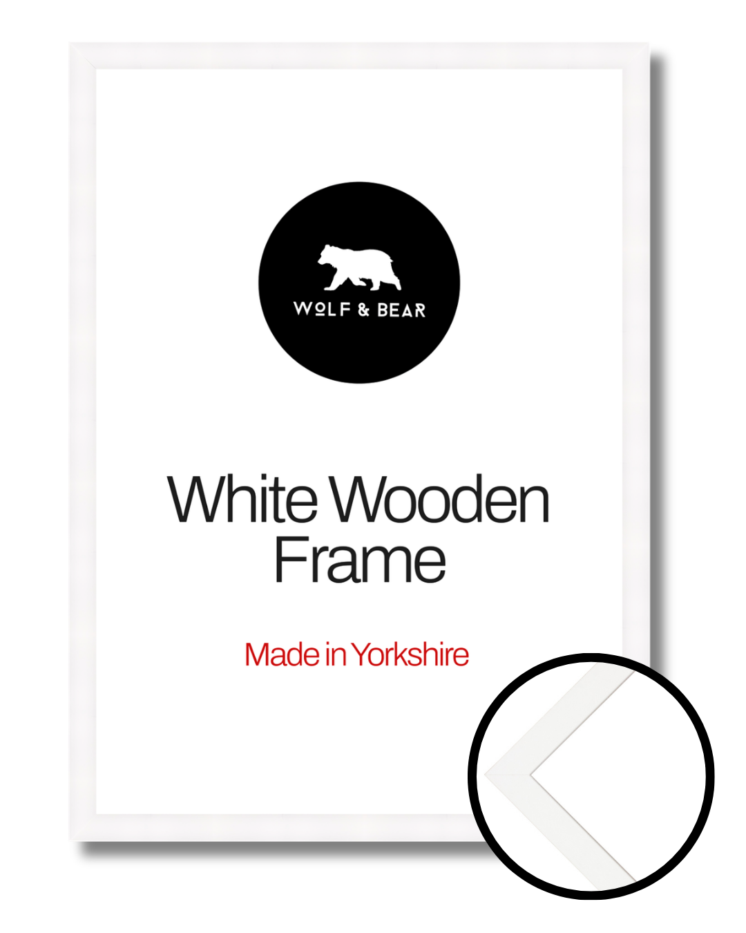 Solid Wood White Frame