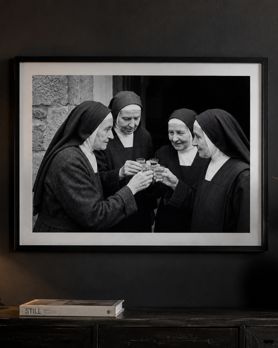 Joyful Nuns Toasting