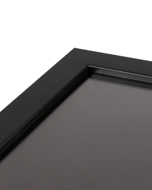 Solid Wood Smooth Black Frame