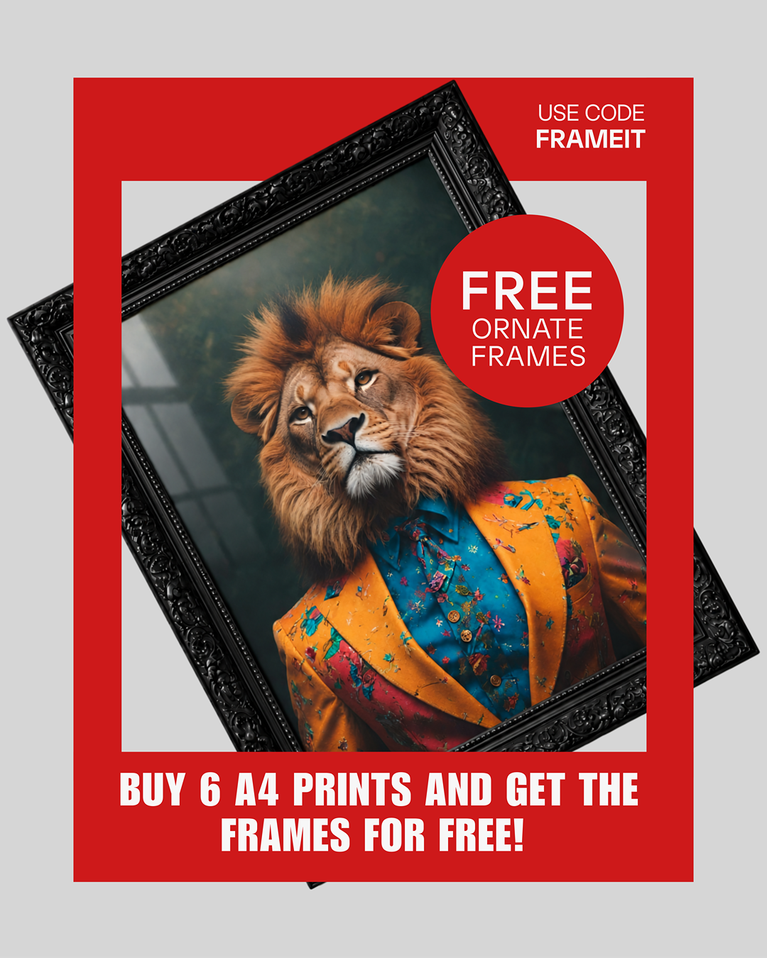 FREE ORNATE BLACK FRAMES  X6