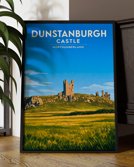 Dunstanburgh Castle, Northumberland  | Travel Art Print