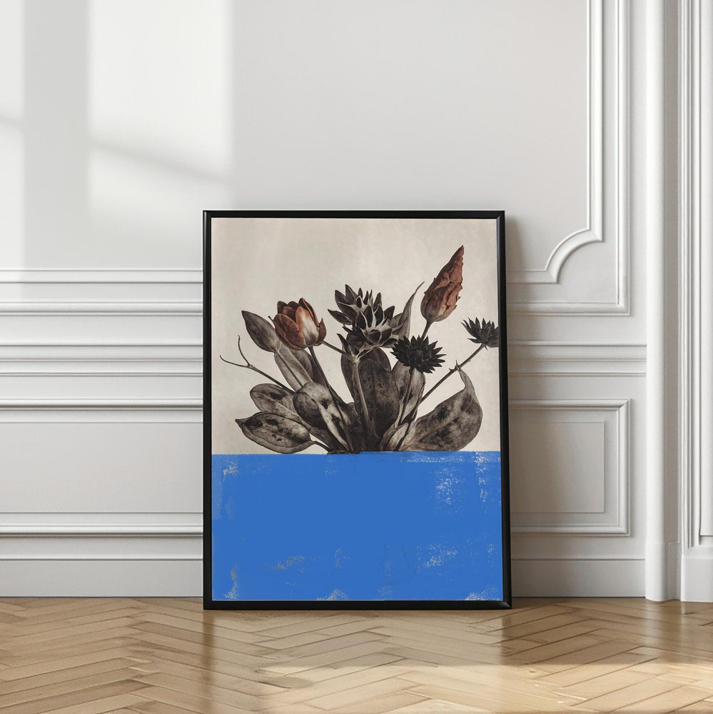 Vintage Blooms Blue Contrast