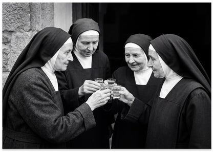 Joyful Nuns Toasting