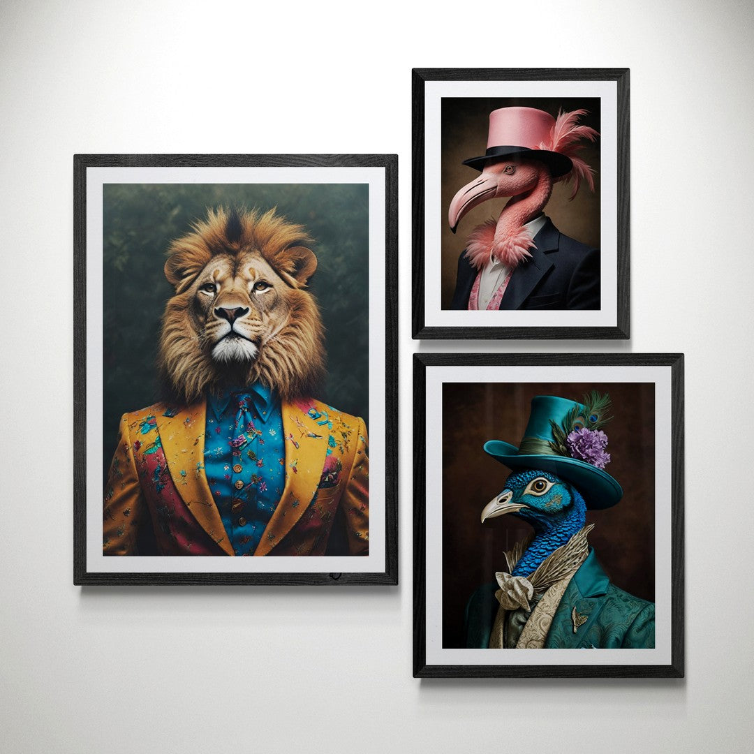 Dapper Animal Bundle | Gallery Wall Set of 3 Prints