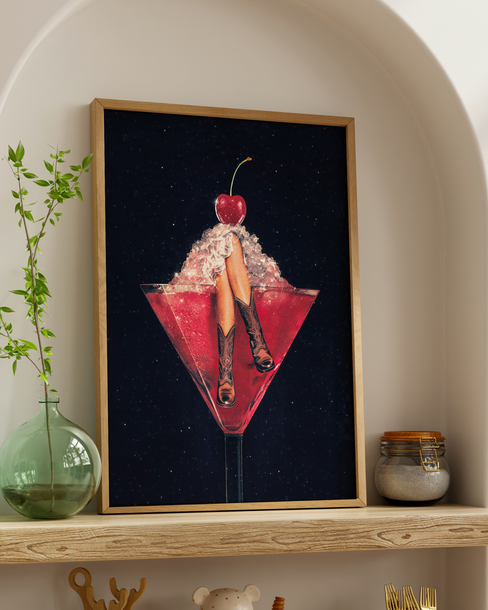 Cherry Cowgirl Margarita | Surreal Art Print | By Vertigo Artography