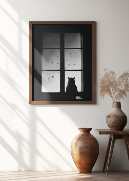 Black Cat Window View