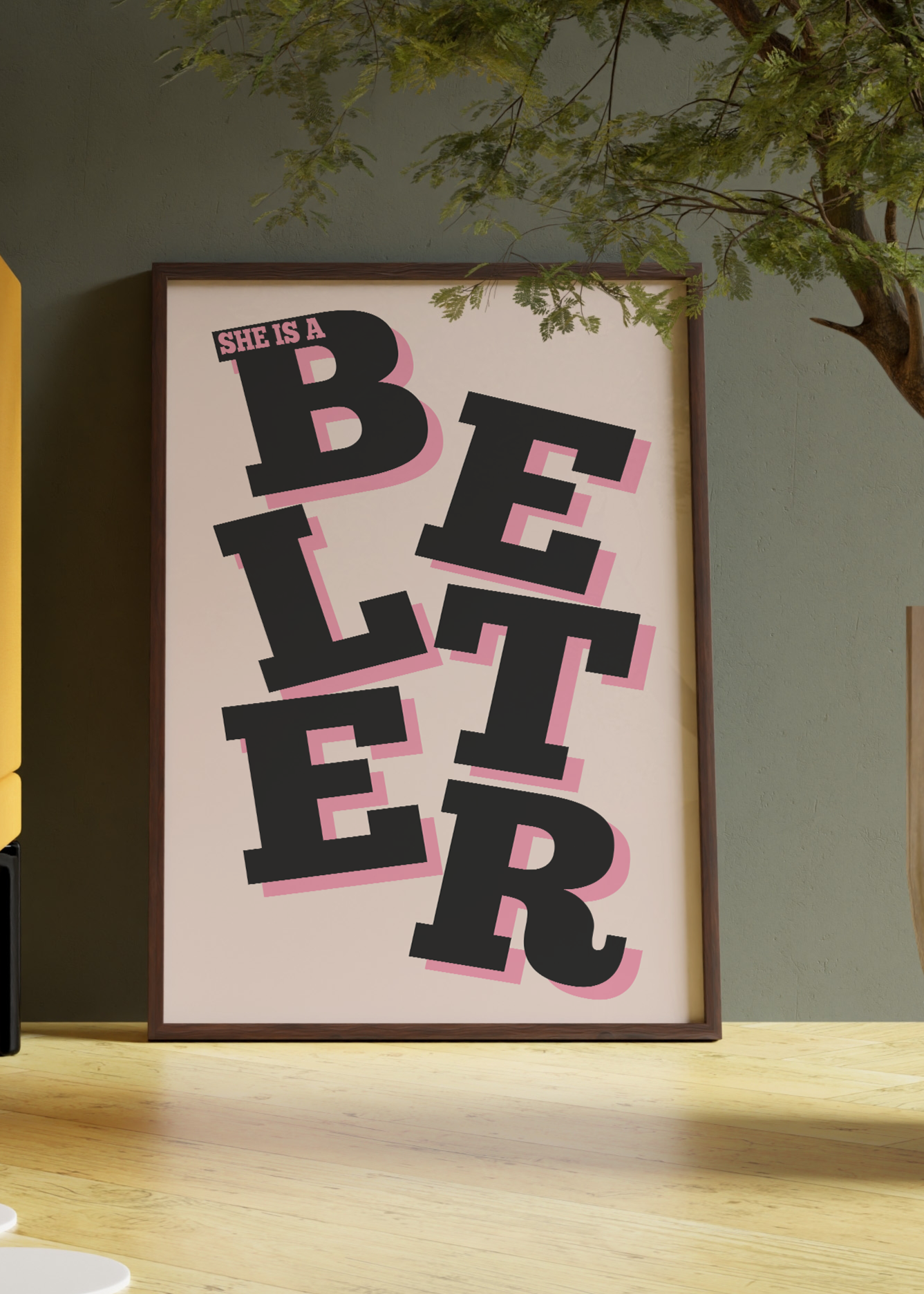 She Is a Belter Print | Quote print Optional Colours | By Pink Giraffe Print Co