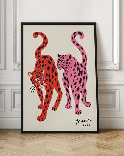 Pink and Red Leopards