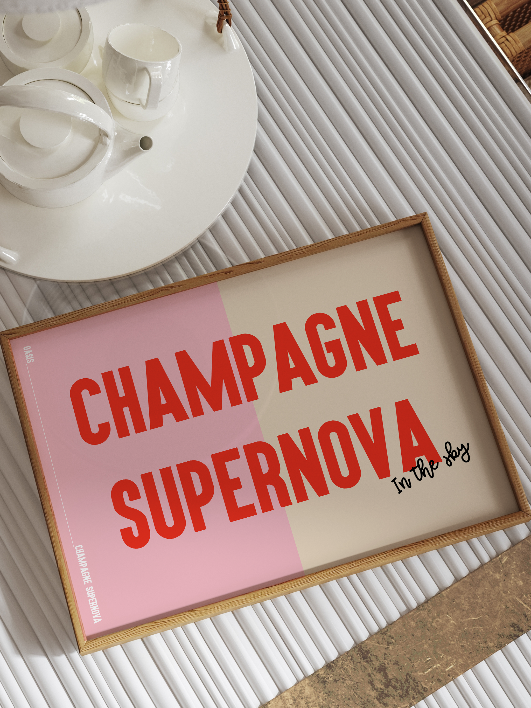 Champagne Supernova Lyric Print | Optional Colours| By Pink Giraffe Print Co