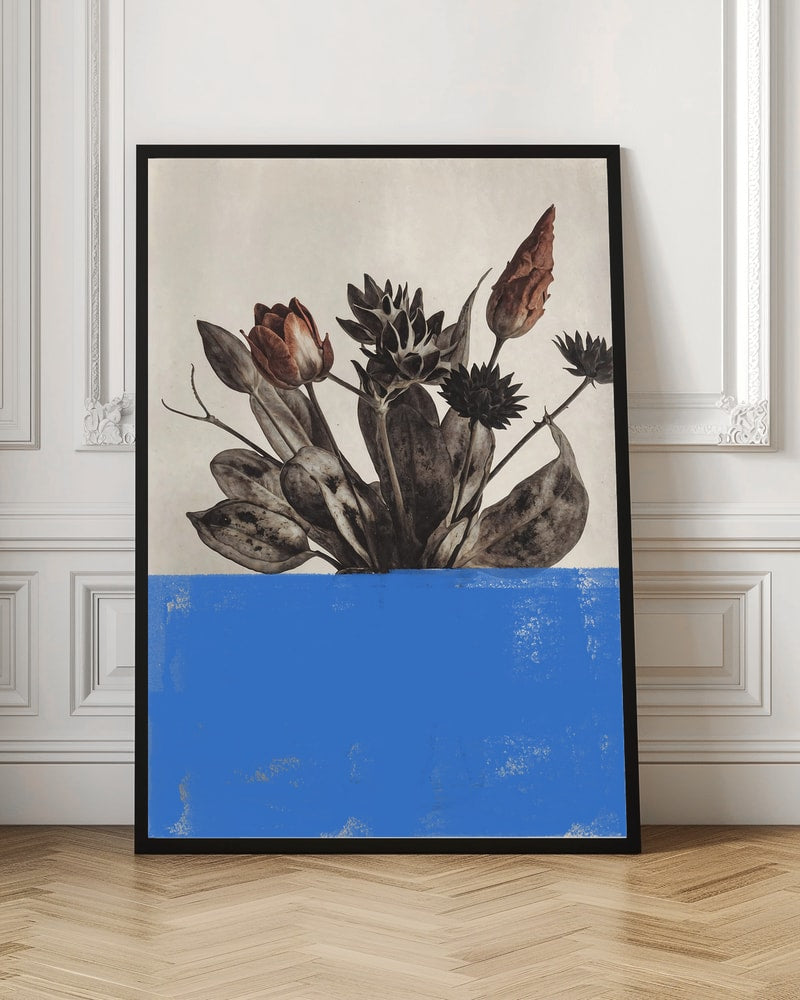 Vintage Blooms Blue Contrast