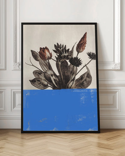 Vintage Blooms Blue Contrast