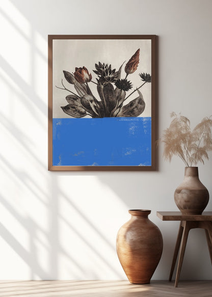 Vintage Blooms Blue Contrast