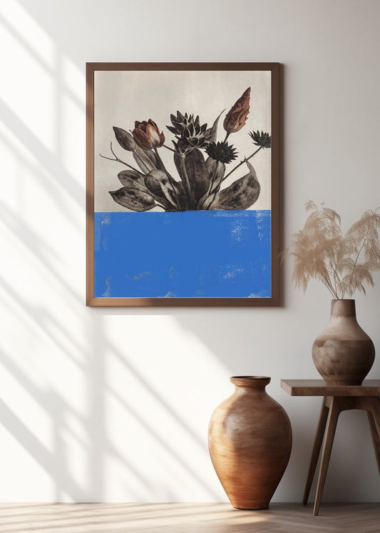 Vintage Blooms Blue Contrast