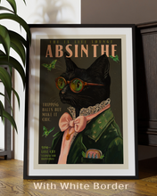 Load image into Gallery viewer, Chic Absinthe Cat Alcohol &amp; Cocktail Bar Art

