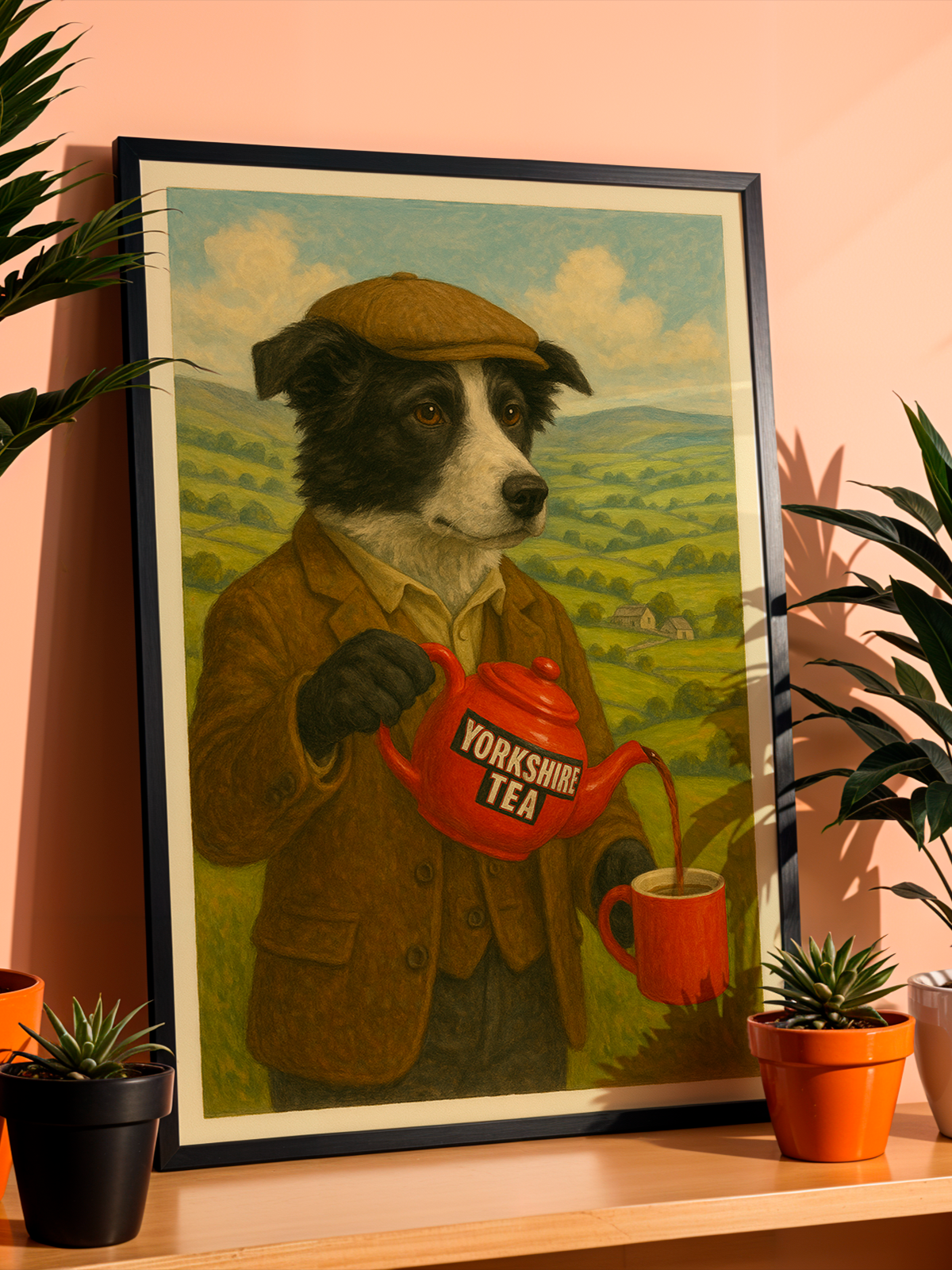 Yorkshire Paws & Tea | Yorkshire Tea Art | Kitchen Wall Art