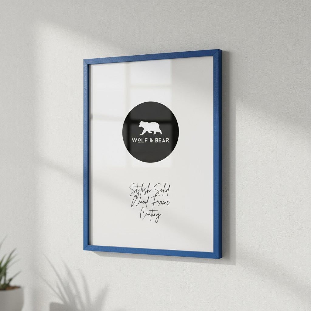 Solid Wood Blue Frame