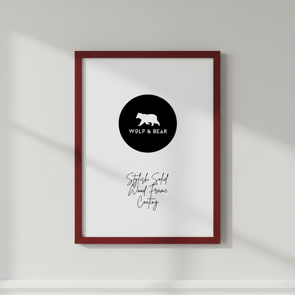 Solid Wood Red Frame