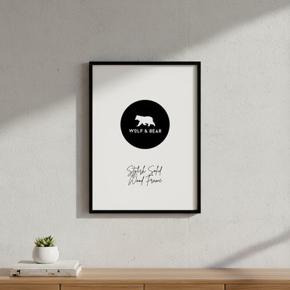 Solid Wood Smooth Black Frame