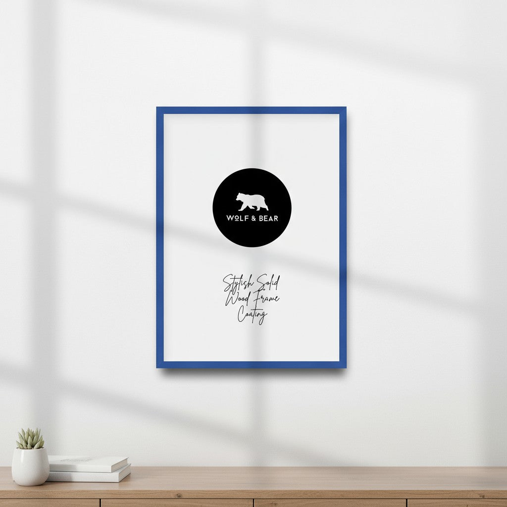Solid Wood Blue Frame