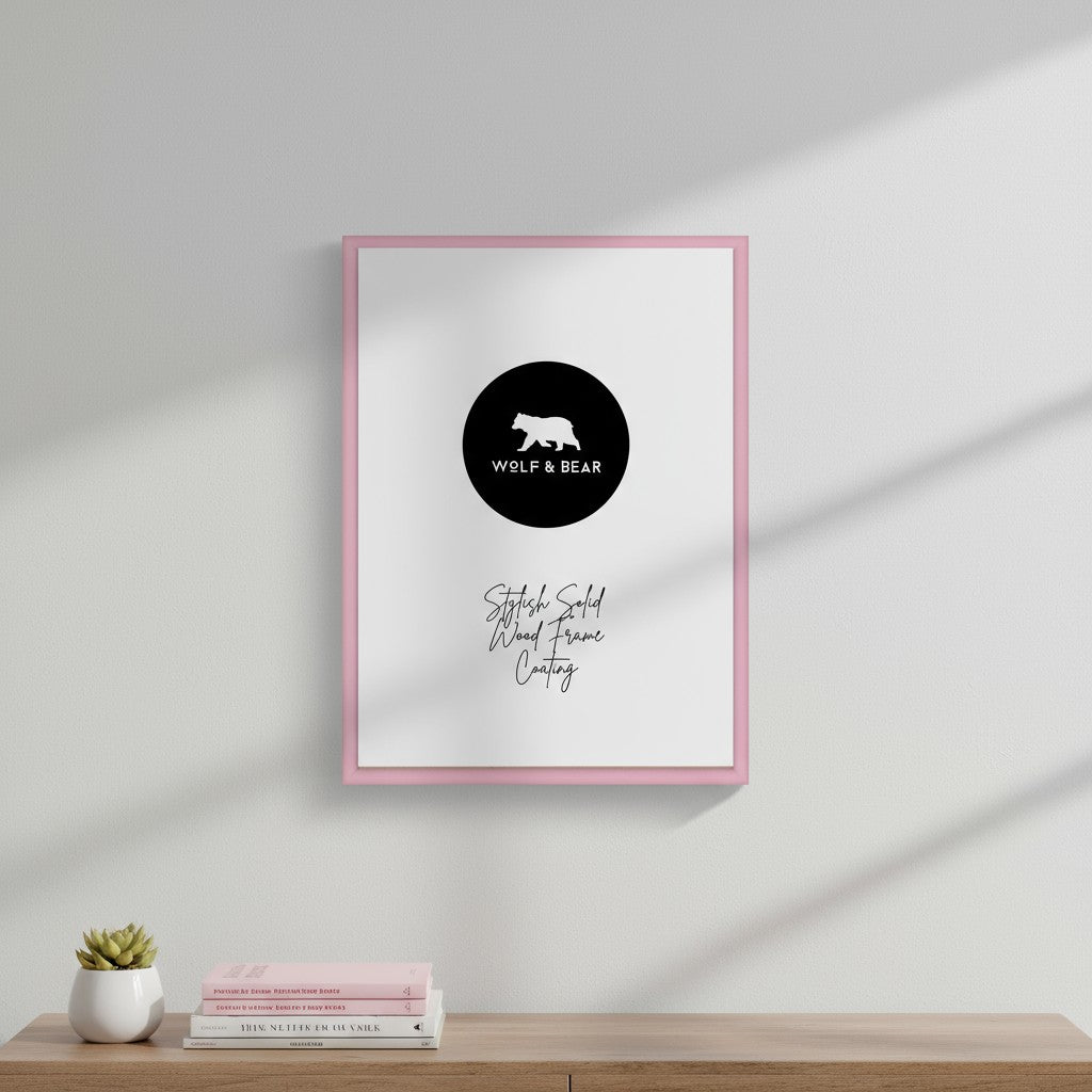 Solid Wood Pink Frame