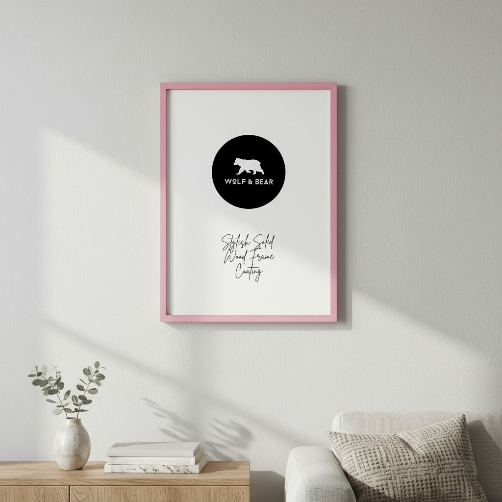 Solid Wood Pink Frame