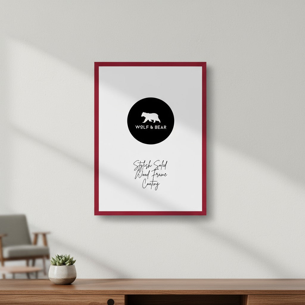 Solid Wood Red Frame